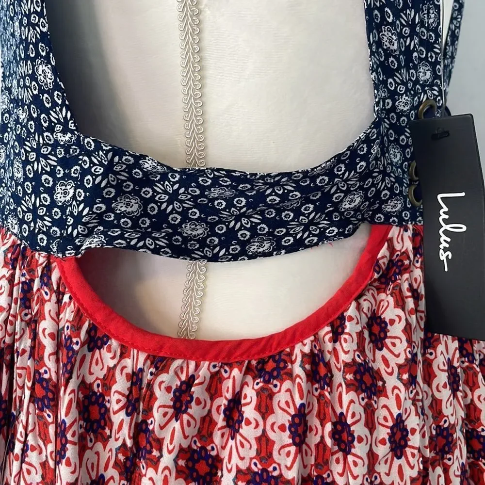 Lulu's Multi-Color V-Neck Mini Dress - Picture 9 of 16